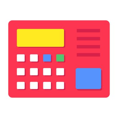 Biyometrik makinenin düz tasarım simgesi 