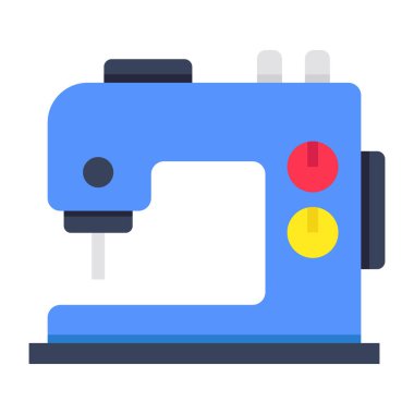 Dikiş makinesinin renkli tasarım simgesi 