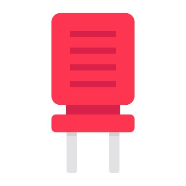 Kapasitörün modaya uygun tasarım simgesi 