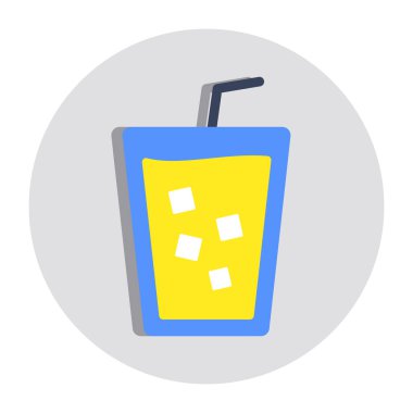 Fizzy içecek simgesi, düzenlenebilir vektör