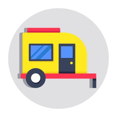 Karavanın modern tasarım simgesi 