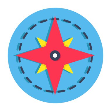 Modern design icon of windrose 