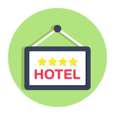 Otel yönetim kurulunun modern tasarım simgesi  