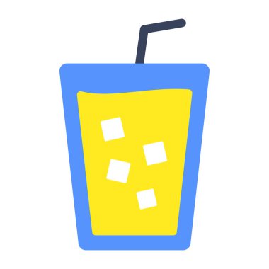 Fizzy içecek simgesi, düzenlenebilir vektör