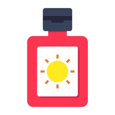 Güneş kreminin yaratıcı tasarım simgesi 