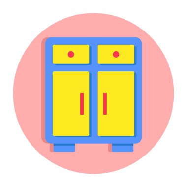 Dolabın modaya uygun düz tasarım simgesi