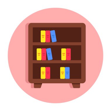 Premium download icon of books rack clipart