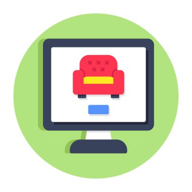 Çevrimiçi mobilyaların düzenlenebilir tasarım simgesi 