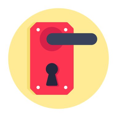 Kapı kilidinin eşsiz tasarım simgesi