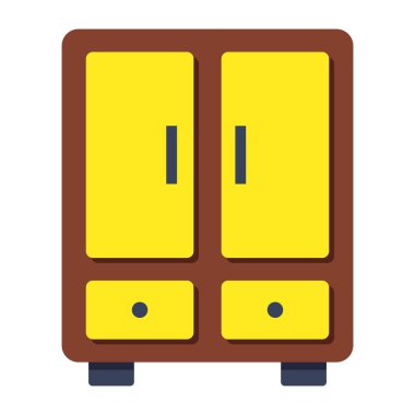 Dolabın modaya uygun düz tasarım simgesi