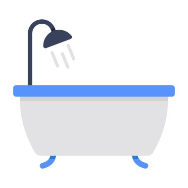 Trendy vector design of bathtub