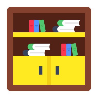 Kütüphane dolabının premimium indirme simgesi