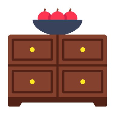 An icon design of nightstand clipart