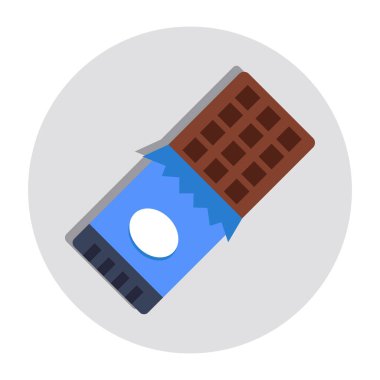 Çikolatanın renkli tasarım simgesi. 