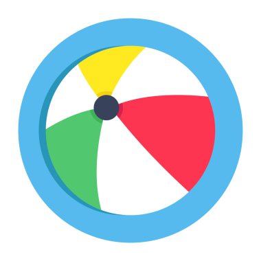 Editable design icon of beach ball 