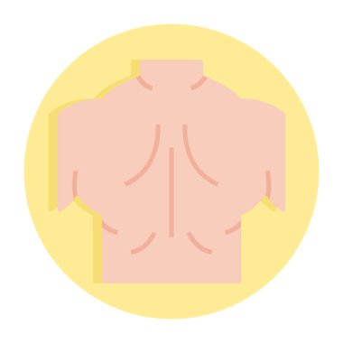 Sırt kaslarının yaratıcı tasarım simgesi 