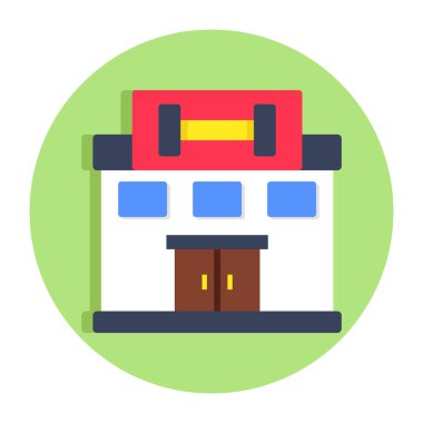 Spor salonunun düzenlenebilir tasarım simgesi 