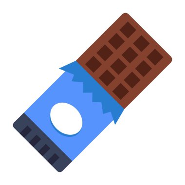 Çikolatanın renkli tasarım simgesi. 