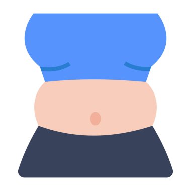 Yağ göbeğinin modern tasarım simgesi 