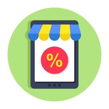 Çevrimiçi alışverişin eşsiz tasarım simgesi