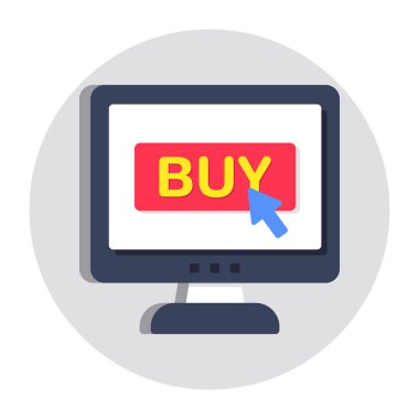 Çevrimiçi alışverişin eşsiz tasarım simgesi