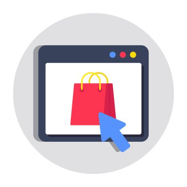 Çevrimiçi alışverişin eşsiz tasarım simgesi