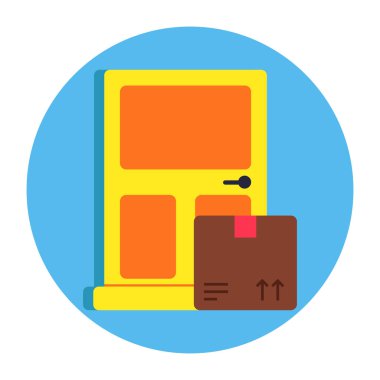 Conceptual design icon of door delivery