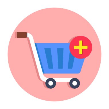 Sepet simgesine, düzenlenebilir vektöre ekle