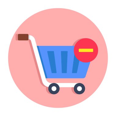 Sepet simgesinden kaldır, düzenlenebilir vektör