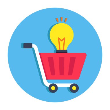 Alışveriş fikri simgesi, düzenlenebilir vektör