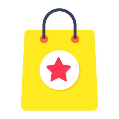 Trendy vector design of shopping bag 