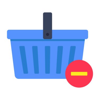 Sepet simgesinden kaldır, düzenlenebilir vektör