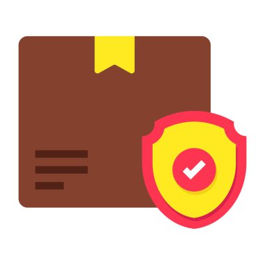 Editable design icon of parcel security