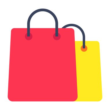 Trendy vector design of shopping bags