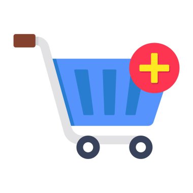 Add to cart icon, editable vector