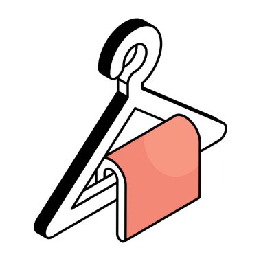 Asılı havlunun modern tasarım simgesi