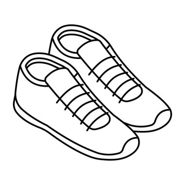 Bir spor ayakkabısı tasarım simgesi 