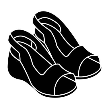 Düz dizayn edilmiş sandalet simgesi