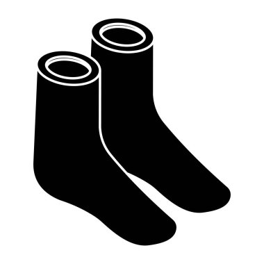 Düz dizayn çorap ikonu