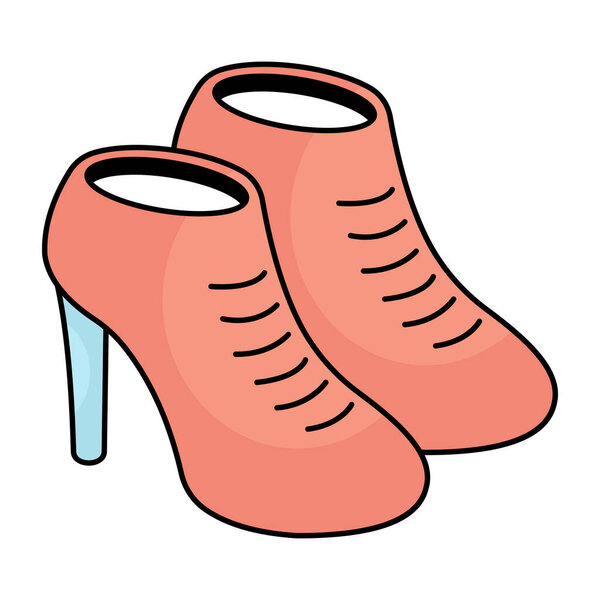 A flat design icon of sandal