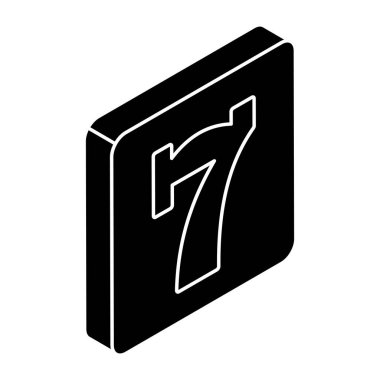 7 numaranın eşsiz bir tasarım simgesi