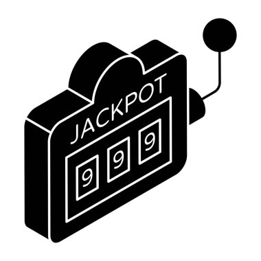 A flat design, icon of jackpot game
