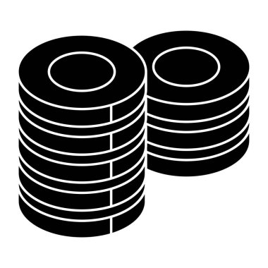 Kumarhane jetonlarının renkli tasarım simgesi