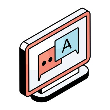 An icon design of question answer 