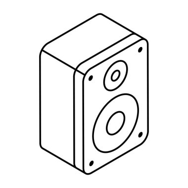 Ses hoparlörünün modern tasarım simgesi