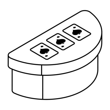Kumarhane masasının eşsiz bir tasarım simgesi. 