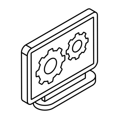 Sistem ayarlarının eşsiz bir tasarım simgesi 