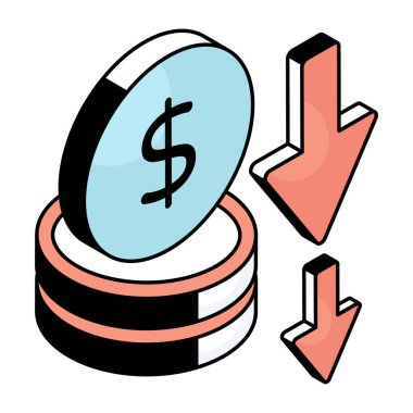 Dolar Azalmasının modaya uygun bir tasarım simgesi 