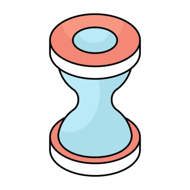 Kum saatinin yaratıcı tasarım simgesi 