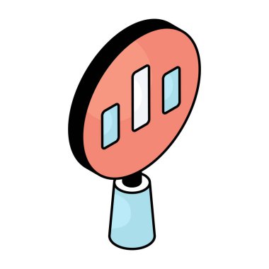 Veri analizinin düz tasarım simgesi